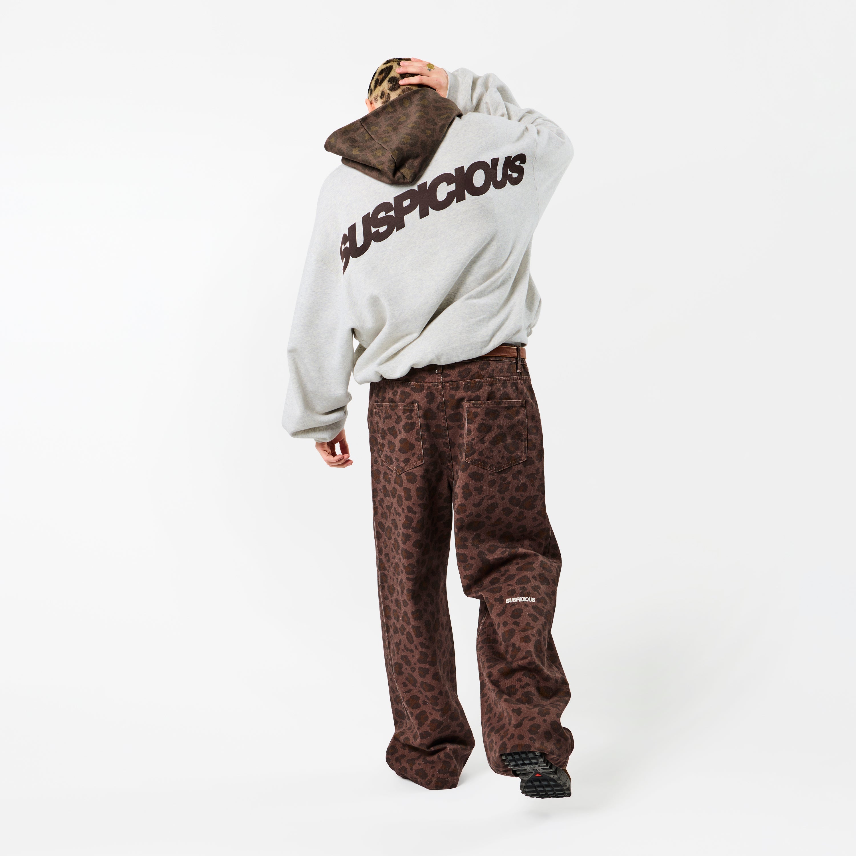 Leopard / Base Hoodie - Neutral Heather
