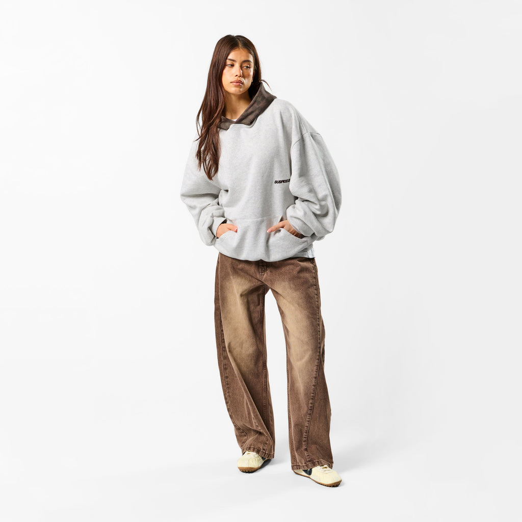 Leopard / Base Hoodie - Neutral Heather