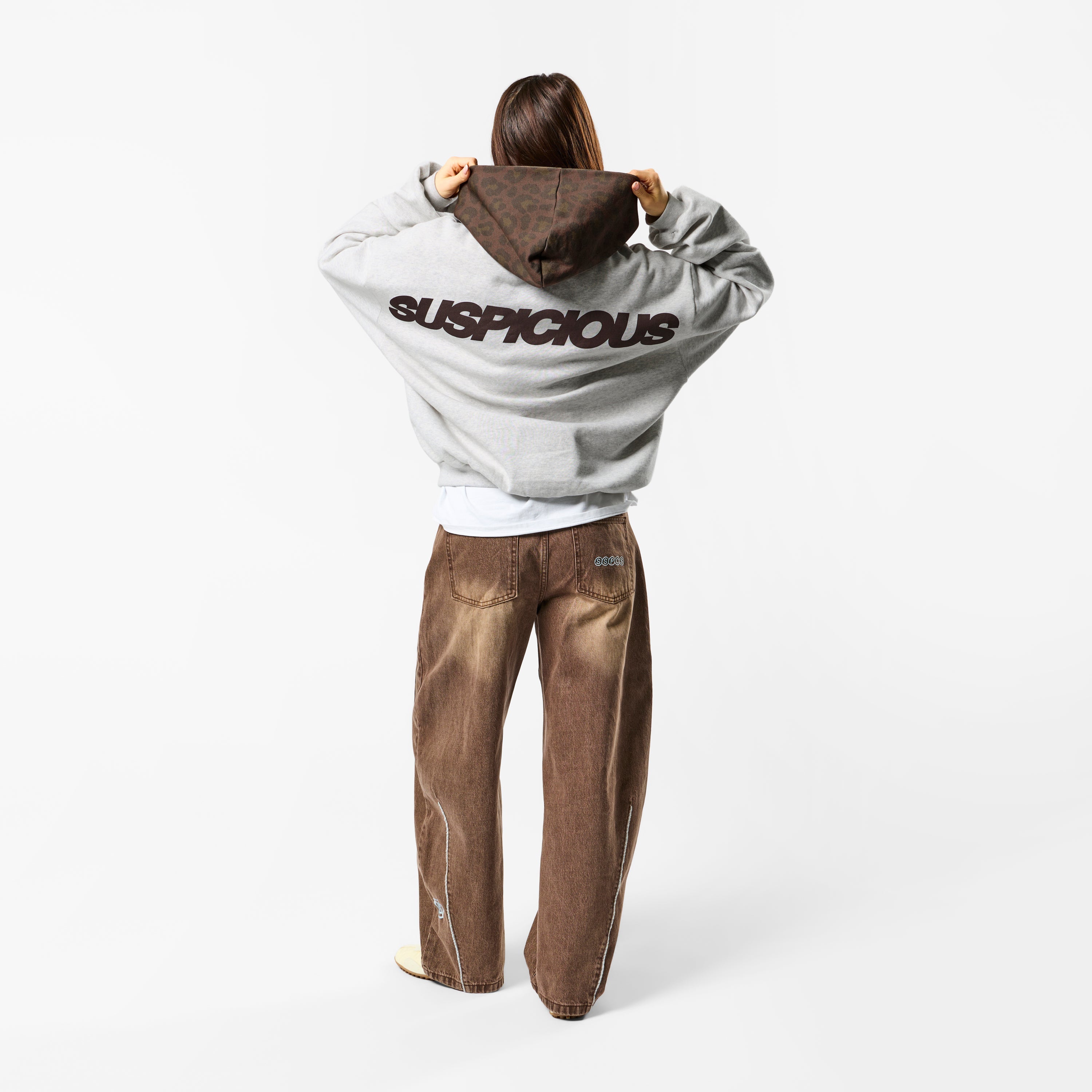 Leopard / Base Hoodie - Neutral Heather