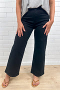 Harley Mid Rise Wide Leg Jeans Petite - Black