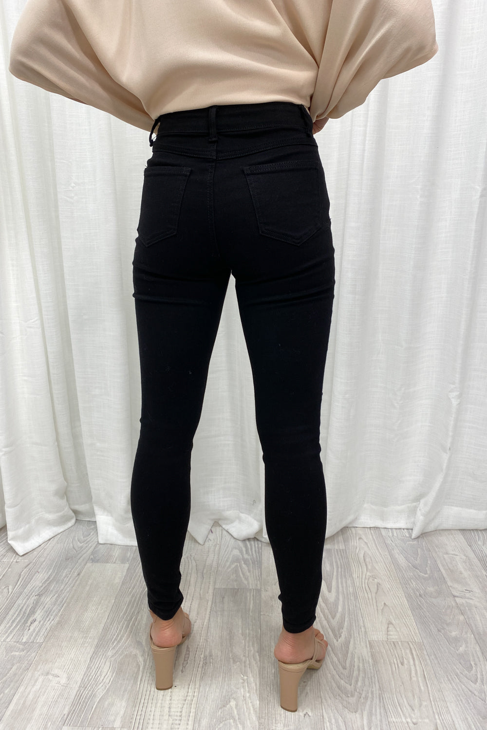 Ryder Skinny Ripped Jeans - Black Denim
