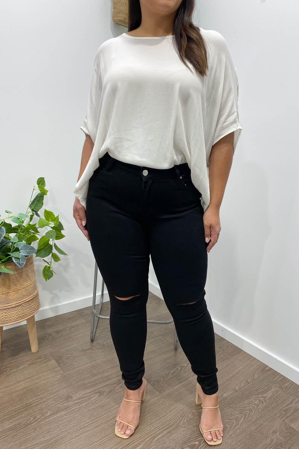 Ryder Skinny Ripped Jeans - Black Denim