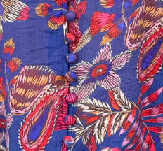 Anthea Blouse - Blue Sketch Floral