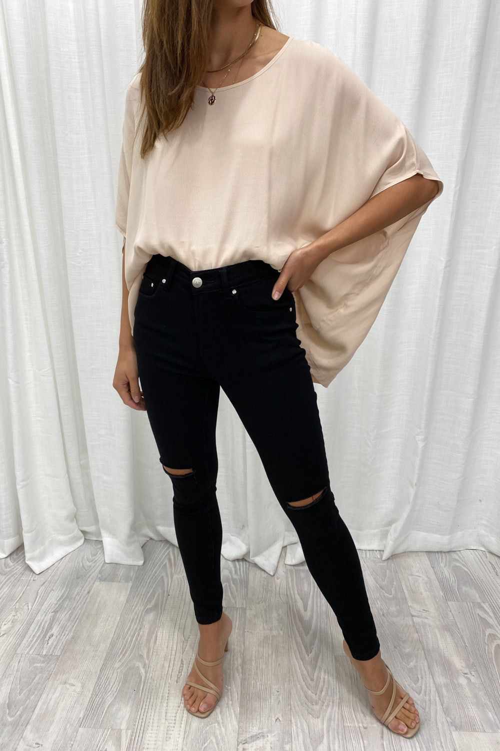 Ryder Skinny Ripped Jeans - Black Denim